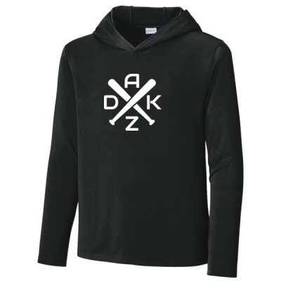 Youth Drifit Long Sleeve Hooded Shirt - AZDK white Thumbnail