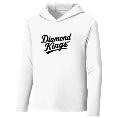 Youth Drifit Long Sleeve Hooded Shirt - Diamond Kings black Thumbnail
