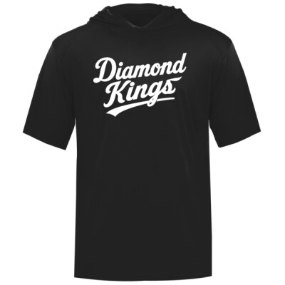 Adult Drifit Short Sleeve Hoodie - Diamond Kings white Thumbnail